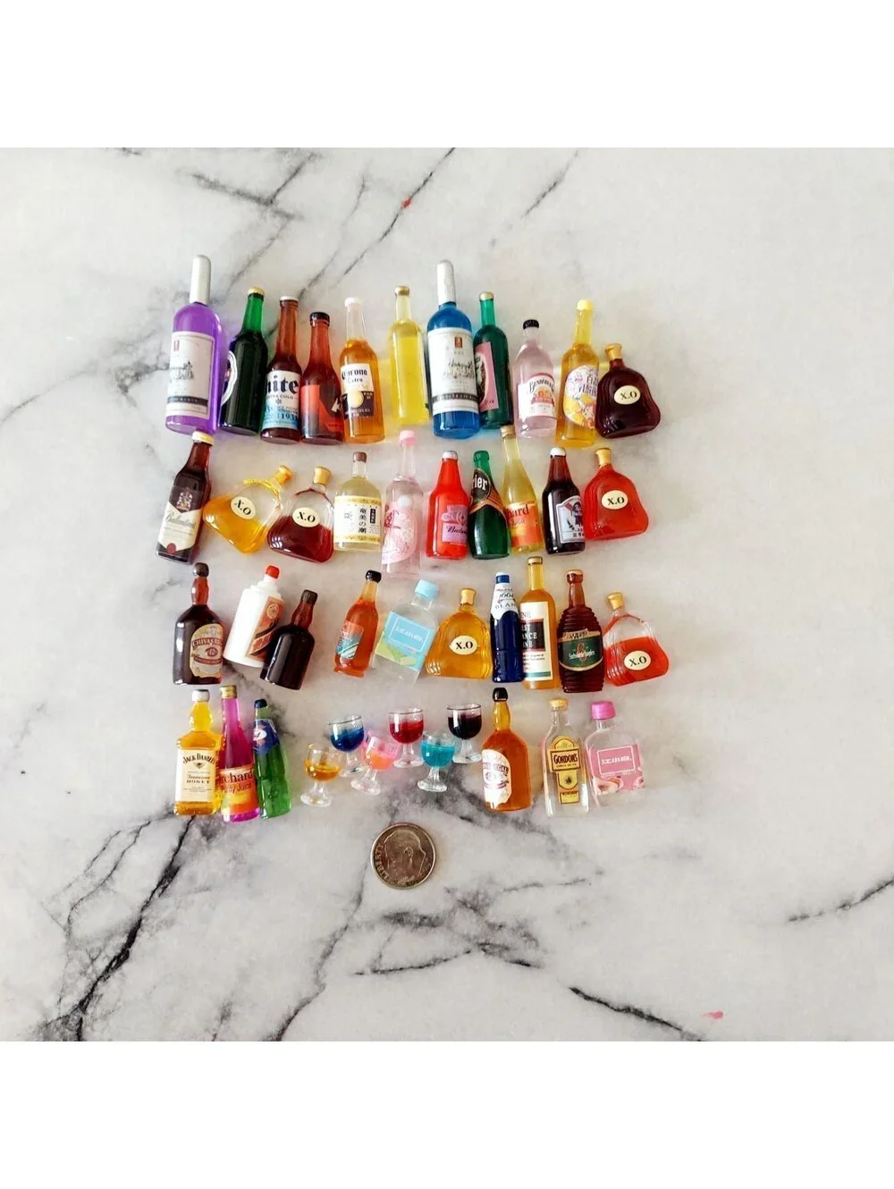 8pcs Miniature Wine Beer Bar Drinks